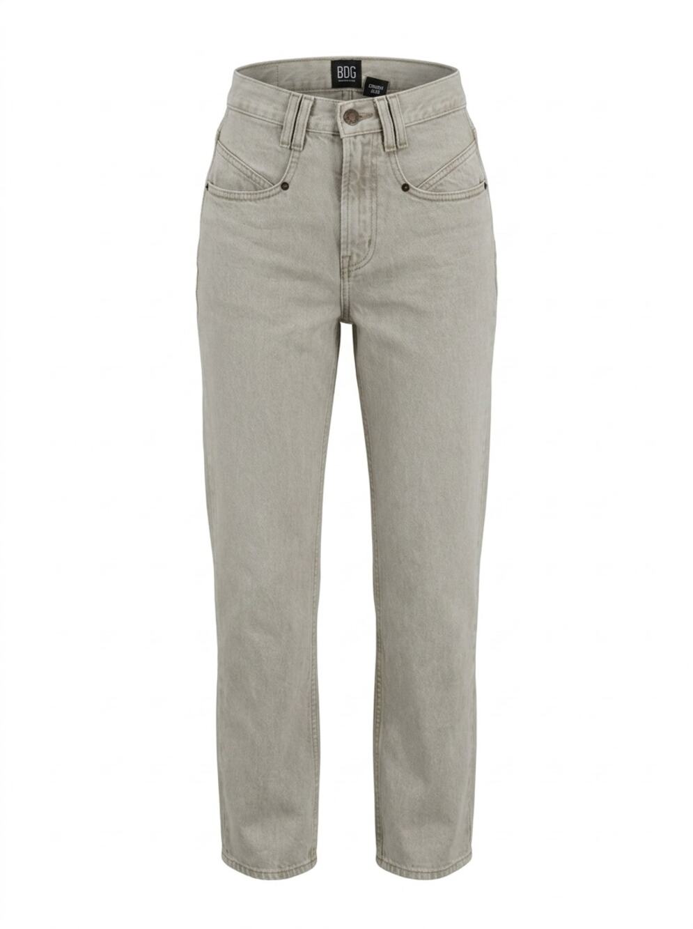 BDG Cowboy Jean Light Gray High Waisted Straight Leg Jeans Women Size 24